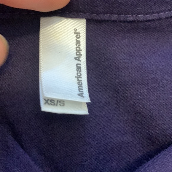 BNWOT American apparel collared sleeveless cotton lawn shirt in *deep purple* - Picture 5 of 8